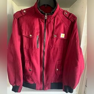 Carhartt Maroon Red Bomber Utility Jacket Unisex M L XL